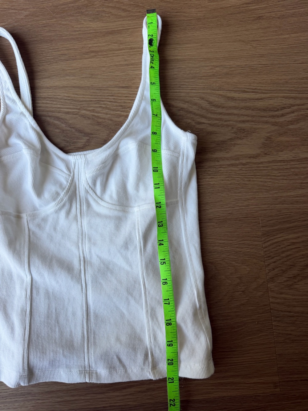 Universal Thread White Ribbed Bustier Tank Top - Picture 3 of 5